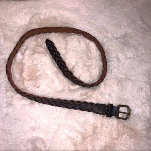 Brown genuine leather belt